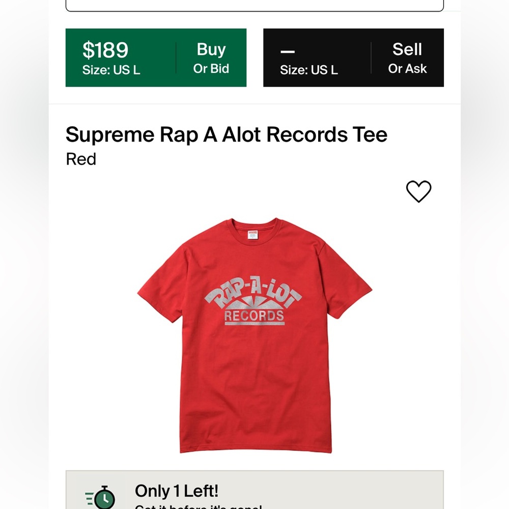 Supreme Rap A Lot Records Tee